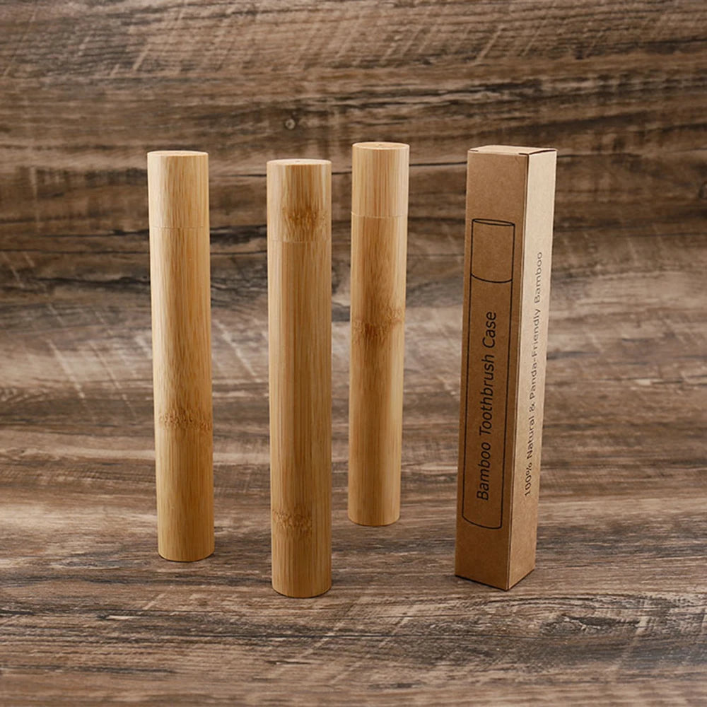 Bamboo Toothbrush Travel Case
