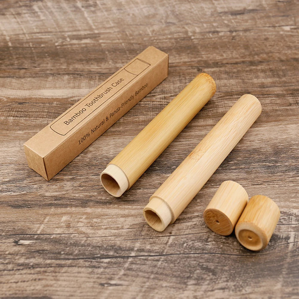 Bamboo Toothbrush Travel Case