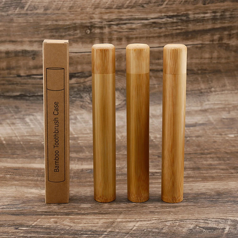Bamboo Toothbrush Travel Case