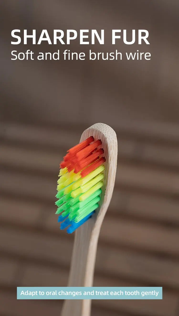 Bamboo Toothbrush Set 10 PCS