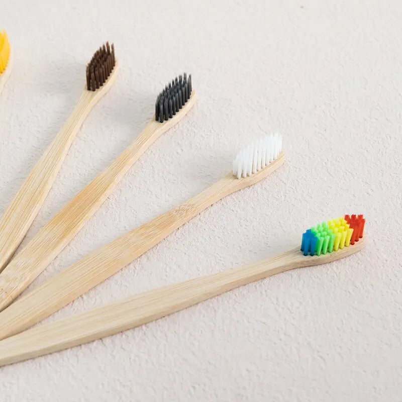 Bamboo Toothbrush Set 10 PCS