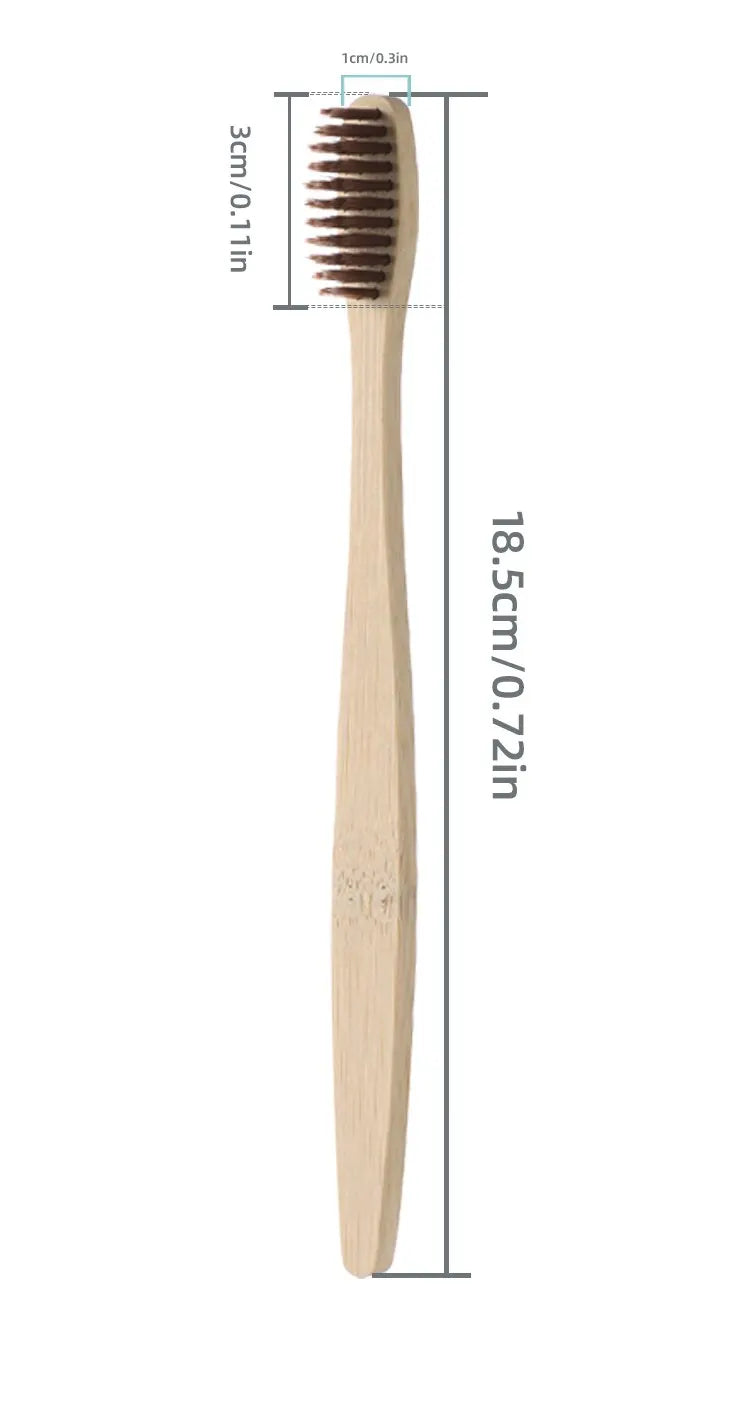 Bamboo Toothbrush Set 10 PCS