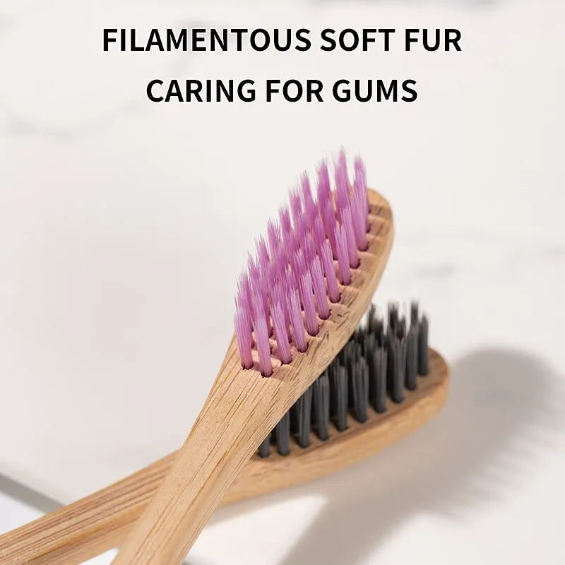 Bamboo Toothbrush Set 10 PCS