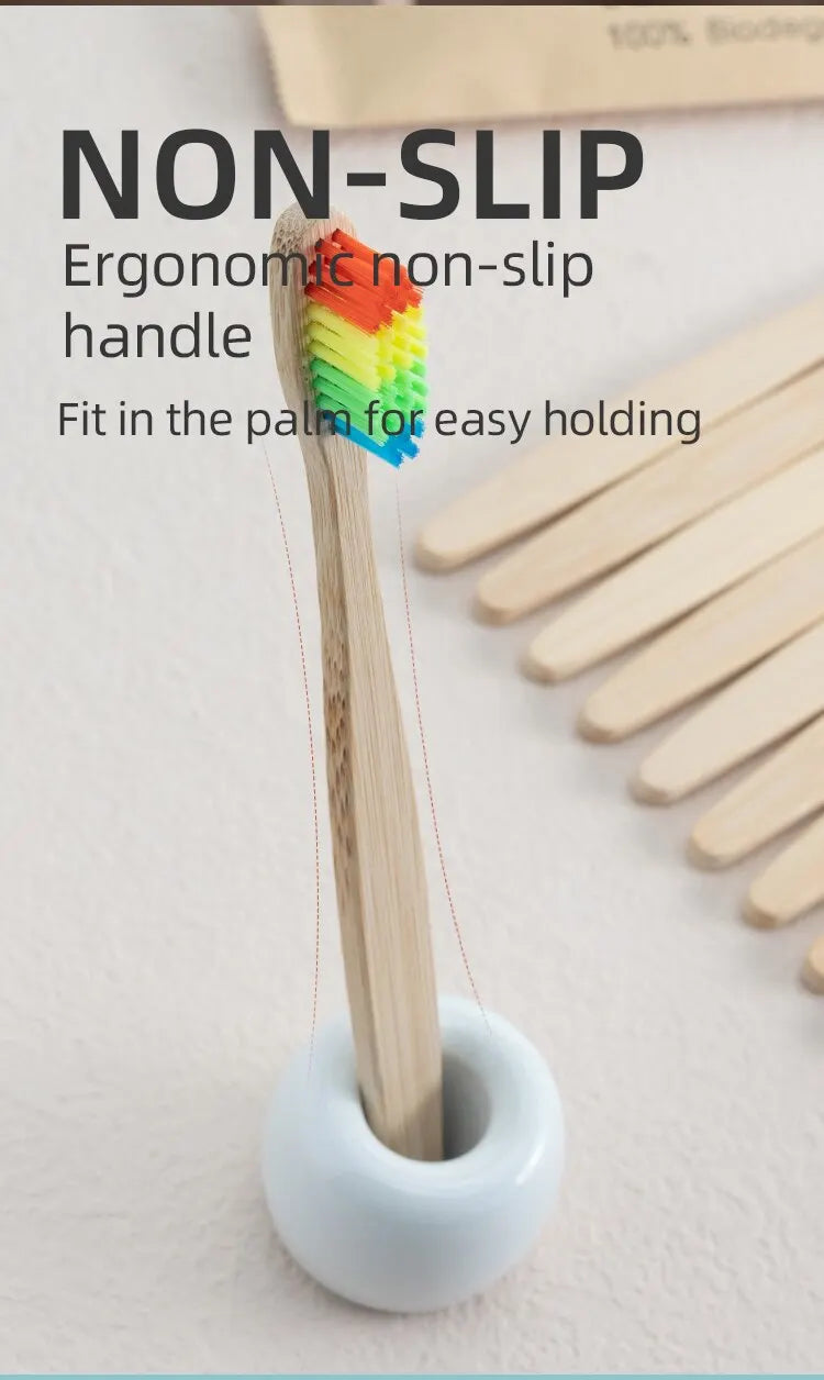 Bamboo Toothbrush Set 10 PCS