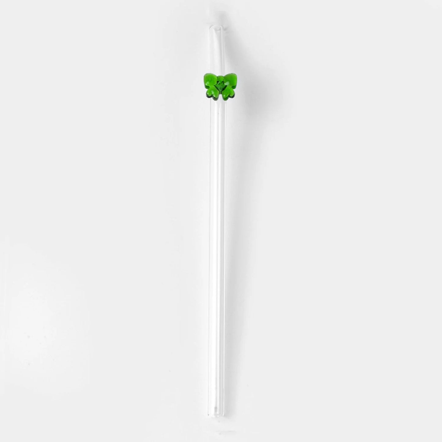 Pailles en Verre Réutilisables avec Papillon