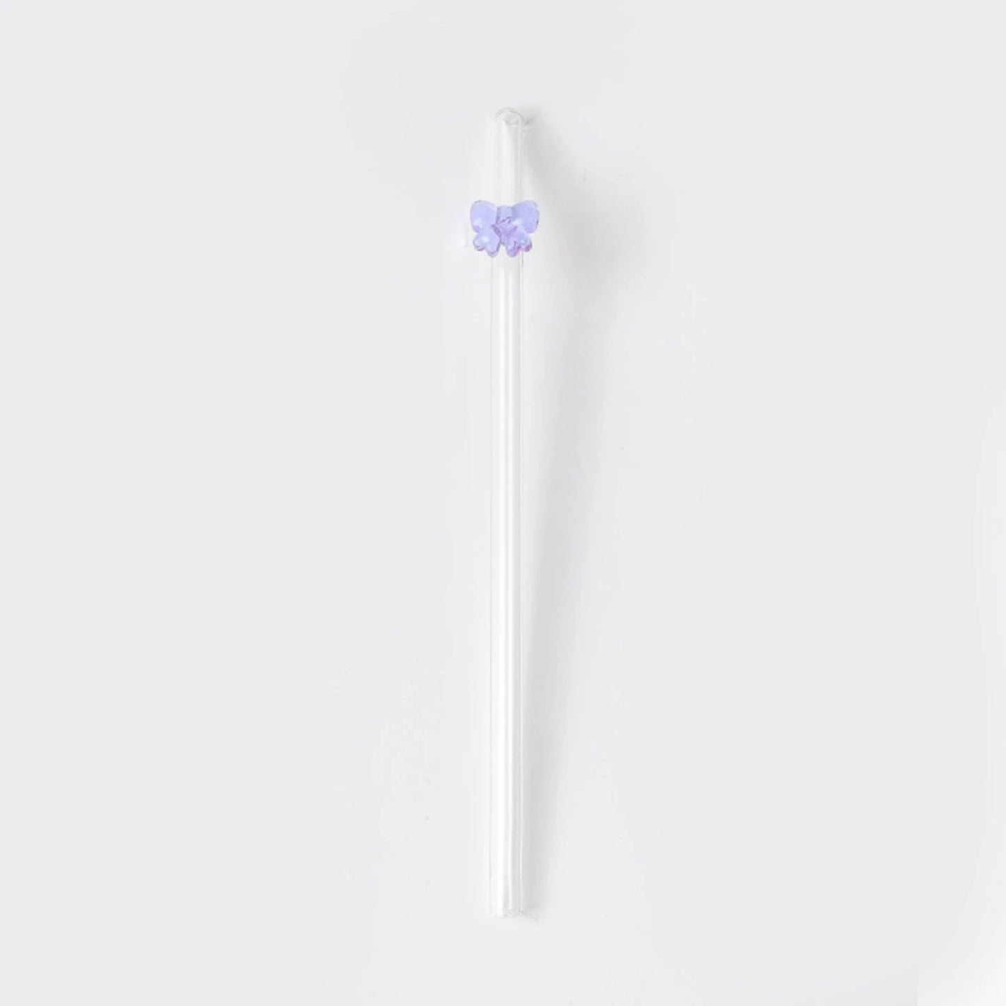 Pailles en Verre Réutilisables avec Papillon