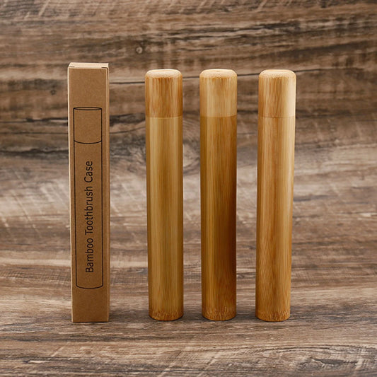 Bamboo Toothbrush Travel Case